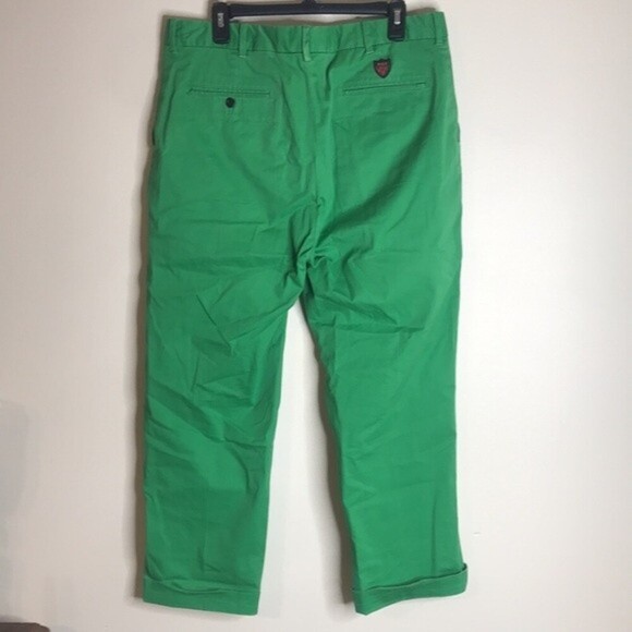 Polo golf Ralph Lauren green cotton twill with stretch pants size 35x30 - Picture 7 of 15